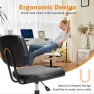 Превью Small Office Desk Chair - Armless PU Leather with Lumbar Support — Smart Chairs, Sweetcrispy