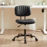 Превью Small Office Desk Chair - Armless PU Leather with Lumbar Support — Smart Chairs, Sweetcrispy
