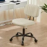 Превью Small Office Desk Chair - Armless PU Leather with Lumbar Support — Smart Chairs, Sweetcrispy