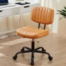 Превью Small Office Desk Chair - Armless PU Leather with Lumbar Support — Smart Chairs, Sweetcrispy