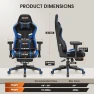 Превью 3D Kneading Massage Gaming Chair with Footrest — Massage Chairs, Douxlife