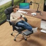 Превью 6-Point Massage Office Chair with Heat, Ergonomic Reclining Desk Chair with Footrest, PU Leather Executive Chairs for... — Massage Chairs, HOMREST