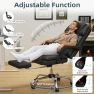Превью 6-Point Massage Office Chair with Heat, Ergonomic Reclining Desk Chair with Footrest, PU Leather Executive Chairs for... — Massage Chairs, HOMREST