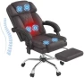 Превью 6-Point Massage Office Chair with Heat, Ergonomic Reclining Desk Chair with Footrest, PU Leather Executive Chairs for... — Massage Chairs, HOMREST