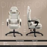Превью Fabric Gaming Chair with Pocket Spring Cushion, Massage Lumbar Support and Footrest — Smart Chairs, Dowinx