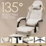 Превью Fabric Gaming Chair with Pocket Spring Cushion, Massage Lumbar Support and Footrest — Smart Chairs, Dowinx
