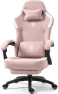 Превью Fabric Gaming Chair with Pocket Spring Cushion, Massage Lumbar Support and Footrest — Smart Chairs, Dowinx