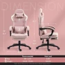 Превью Fabric Gaming Chair with Pocket Spring Cushion, Massage Lumbar Support and Footrest — Smart Chairs, Dowinx