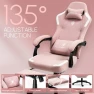 Превью Fabric Gaming Chair with Pocket Spring Cushion, Massage Lumbar Support and Footrest — Smart Chairs, Dowinx
