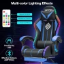 Превью Gaming Chair with LED RGB Lights with Massage and Footrest — Smart Chairs, HOFFREE