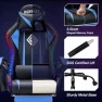 Превью Gaming Chair with LED RGB Lights with Massage and Footrest — Smart Chairs, HOFFREE