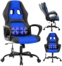 Превью Gaming Chair With Massager, Ergonomic Office Video Gaming Computer Leather Desk Racing, Comfy Massage Silla Gamer for... — Smart Chairs, Capacmkseh