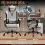 Превью Gaming Chair with Mesh Fabric, Adjustable Lumbar Support, Footrest and Headrest — Smart Chairs, Vonesse