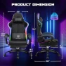 Превью Gaming Chair with Speakers, RGB LED Lights, Ergonomic Chair with Footrest, Linkage Armrest — Smart Chairs, GTPLAYER