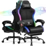Превью Gaming Chair with Speakers, RGB LED Lights, Ergonomic Chair with Footrest, Linkage Armrest — Smart Chairs, GTPLAYER