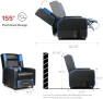 Превью Gaming Recliner Chair for Living Room Racing Style Single PU Leather Gaming Sofa for Adults Modern Game Recliners... — Massage Chairs, GTPLAYER