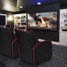 Превью Gaming Recliner with Massage, Adjustable Footrest & Side Pocket — Massage Chairs, GYMAX