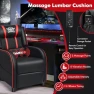 Превью Gaming Recliner with Massage, Adjustable Footrest & Side Pocket — Massage Chairs, GYMAX