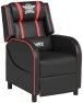 Превью Gaming Recliner with Massage, Adjustable Footrest & Side Pocket — Massage Chairs, GYMAX