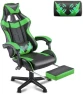 Превью Green Gaming Chair with Footrest — Smart Chairs, Soontrans