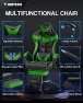 Превью Green Gaming Chair with Footrest — Smart Chairs, Soontrans