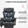 Превью Massage Executive Office Chair with 6 Vibration Points, Heated, Foot Rest, Lumbar Support — Smart Chairs, HOMCOM