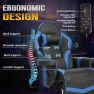 Превью Massage Gaming Recliner Chair with Cup Holder & Side Pockets — Massage Chairs, CALIVIA