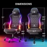 Превью RGB Gaming Chair with Footrest, Massage, LED Lights, Lumbar Support — Smart Chairs, GTPLAYER