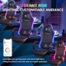 Превью RGB Gaming Chair with Footrest, Massage, LED Lights, Lumbar Support — Smart Chairs, GTPLAYER
