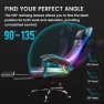 Превью RGB Gaming Chair with Footrest, Massage, LED Lights, Lumbar Support — Smart Chairs, GTPLAYER