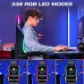 Превью RGB Gaming Chair with Massage and LED Lights Ergonomic Video Game Chairs with Footrest High Back Reclining Computer... — Massage Chairs, VANSPACE