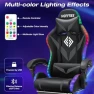 Превью RGB Gaming Chair with Massage and LED Lights Ergonomic Video Game Chairs with Footrest High Back Reclining Computer... — Massage Chairs, VANSPACE