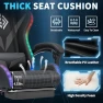 Превью RGB Gaming Chair with Massage and LED Lights Ergonomic Video Game Chairs with Footrest High Back Reclining Computer... — Massage Chairs, VANSPACE
