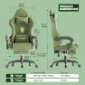 Превью Velvet Fabric Gaming Chair with Footrest and Massage Lumbar Cushion — Smart Chairs, Ferghana