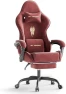 Превью Velvet Fabric Gaming Chair with Footrest and Massage Lumbar Cushion — Smart Chairs, Ferghana