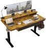 Превью Electric Standing Desk with 4 Drawers and Storage Shelves — Standing Desk, ExaDesk