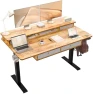 Превью Electric Standing Desk with 4 Drawers and Storage Shelves — Standing Desk, ExaDesk