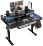 Превью Electric Standing Desk with 4 Drawers and Storage Shelves — Standing Desk, ExaDesk