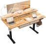 Превью Electric Standing Desk with 4 Drawers and Storage Shelves — Standing Desk, ExaDesk