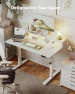Превью Electric Standing Desk with Shelf, Power Outlets & LED — Standing Desk, Agilestic