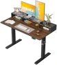 Превью Electric Standing Desk with Shelf, Power Outlets & LED — Standing Desk, Agilestic