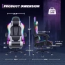 Превью Gaming Chair with Footrest and Massage Lumbar Support — Smart Chairs, Homall