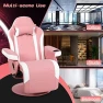 Превью Gaming Chair with Footrest, Massage — Massage Chairs, GYMAX