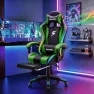 Превью Gaming Chair with RGB LED Lights, Footrest, Lumbar Support & Headrest — Smart Chairs, Yardlift