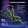 Превью Gaming Chair with RGB LED Lights, Footrest, Lumbar Support & Headrest — Smart Chairs, Yardlift