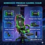 Превью Gaming Chair with RGB LED Lights, Footrest, Lumbar Support & Headrest — Smart Chairs, Yardlift