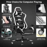 Превью Massage Gaming Chair with Reclining Backrest, Adjustable Handrails and Seat Height, Ergonomic PU Leather Swivel PC Game... — Massage Chairs, Goplus