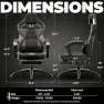 Превью PU Leather Gaming Chair with Footrest — Smart Chairs, Dowinx