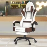 Превью Soontrans Linen Fabric Gaming Chair Beige/Coffee with Footrest — Smart Chairs, Soontrans