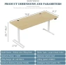 Превью Standing Desk, 71x31 Inch Height Adjustable Electric Sit Stand Desk, Ergonomic Rising Computer Table, Modern Lift Gaming... — Standing Desk, Shintenchi